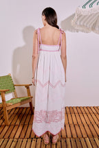 Floral Embroidered Sleeveless Relaxed Fit Maxi Dress