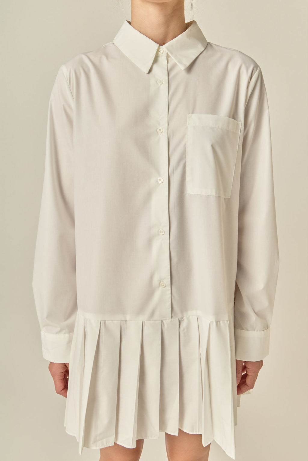 Farbblock-Kurzarm-Hemdblusenkleid