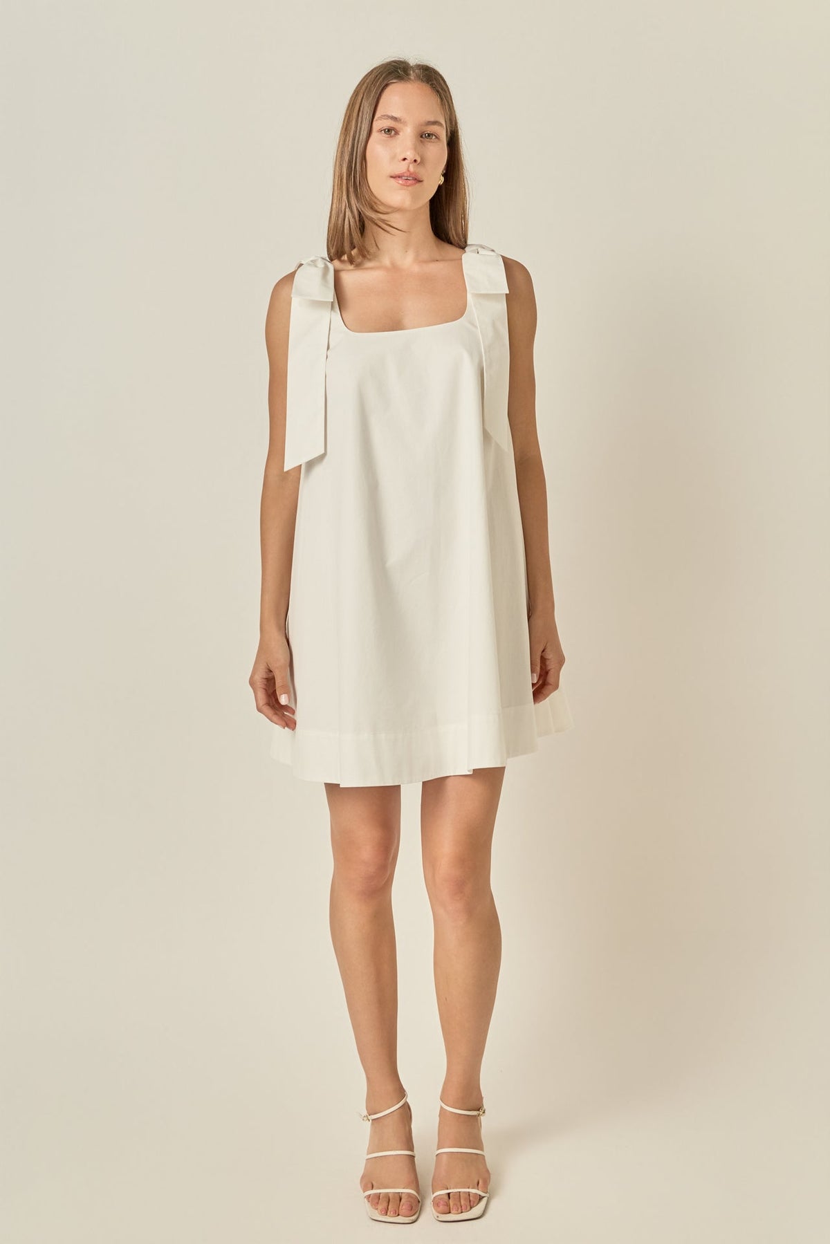 Kleid mit Schleifendetail, ärmellos, A-Linie, tailliert, Mini