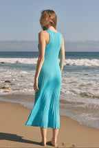 Sleeveless Ribbed Knit Midi Dress