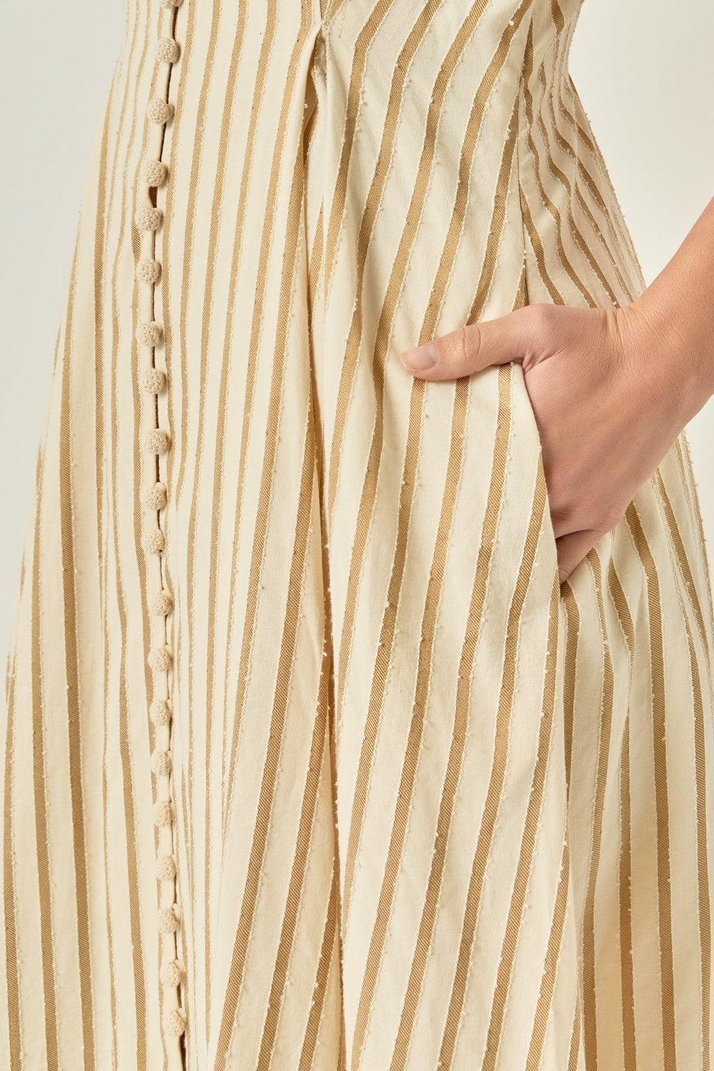 Fit and Flare Stripe Midi Dress